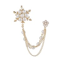 Magideal - Copos De Nieve Broche Borla Cadena Regalos Popular Traje Abrigo Broche Para Baile
