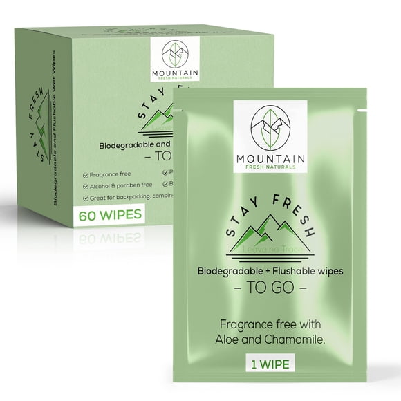 Toallitas desechables Mountain Fresh Naturals Stay Fresh 60 unidades