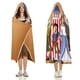 thumbnail image 3 of Los Niños de la Libertad Manta Capa con Capucha Anti-Bolitas, Manta de Lana Ártica Suave, Manta Portátil de Felpa Ligera y Lujosa, Poncho para Siesta en Casa y Oficina, 100*130cm, 3 of 6