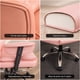 thumbnail image 4 of Silla Oficina Ejecutiva Ergonómica Reclinable Con Reposapiés Rosa Cuero Sintético, 4 of 8