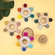 thumbnail image 2 of Baby Teething Toys Silicone Rudder With Wooden Ring Soothe Silicone Teether BPA Free Babies Gums Grip Toys , Food Grade Silicone Chew Baby Toys, Soft Texture, Easy To Hold And Clean, Shower Gift For, 2 of 3