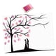 thumbnail image 1 of Lienzo Con Diseño De árbol De Huellas Dactilares, Manualidades Versátiles, Cumpleaños, Bodas, Materiales De Arte, Bricolaje, Rosa, 1 of 5