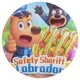 thumbnail image 3 of Sheriff Labrado Alfombra Redonda de Felpa Coral, Antideslizante, No Desprende Pelusas, Lavable y Duradera para Salón, Dormitorio y Habitación de Niños 60cm, 3 of 6