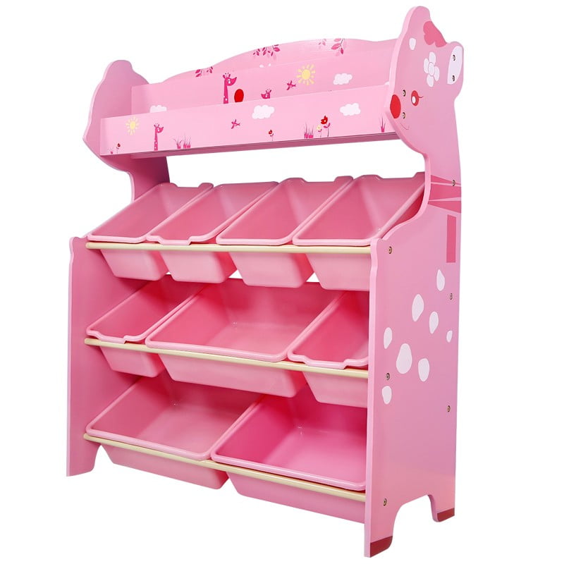 Onshine - Organizador De Juguetes Rosado 9 Cajas Con Revistero