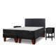 thumbnail image 1 of Cama Europea Therapedic Plus 2 Plaza Base Dividida (150X200) Flex + Respaldo Modern Grafito + Veladores Rover, 1 of 6