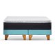 thumbnail image 2 of Cama Europea New Top Colchon Resortes 23 Cm 2 Plazas Base Dividida Tela Velvet Turquesa, 2 of 8