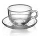 thumbnail image 1 of Taza Grande Té Vidrio Resistente Con Platillo 420ml, 1 of 4