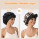 thumbnail image 2 of GDTOGRT Bonete de Satén para Mujer – Gorro de Dormir Leopardo‑Negro, 2 of 8