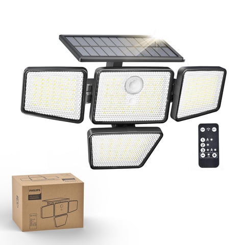 Luz Solar De Seguridad Philips 196 Led Con Sensor De Movimiento Pir