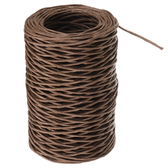 Uxcell 164ft Alambre Floral de Envoltura de Hilo 2mm Alambre de Florista Alambre de Hierro Cubierto de Papel Marrón