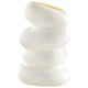 thumbnail image 4 of Florero De Plástico Maceta Espiral Forma Arreglo Floral Contenedor Decorativo Blanco, 4 of 5