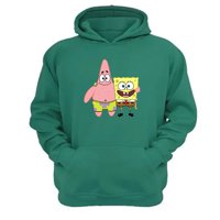 Genérico - Polerón Canguro Bob Y Patricio Verde Aguamarina Talla Xl Unisex