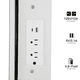 thumbnail image 3 of 29.2" Small Size Left Drawer Desktop Vanity Table + Cushioned Stool, 2 AC+2 USB Power Station, Hair dryer bracket, Extra Large Touch Control Sliding LED Mirror, Tri-color Switching, Brightness Adjust, 3 of 3
