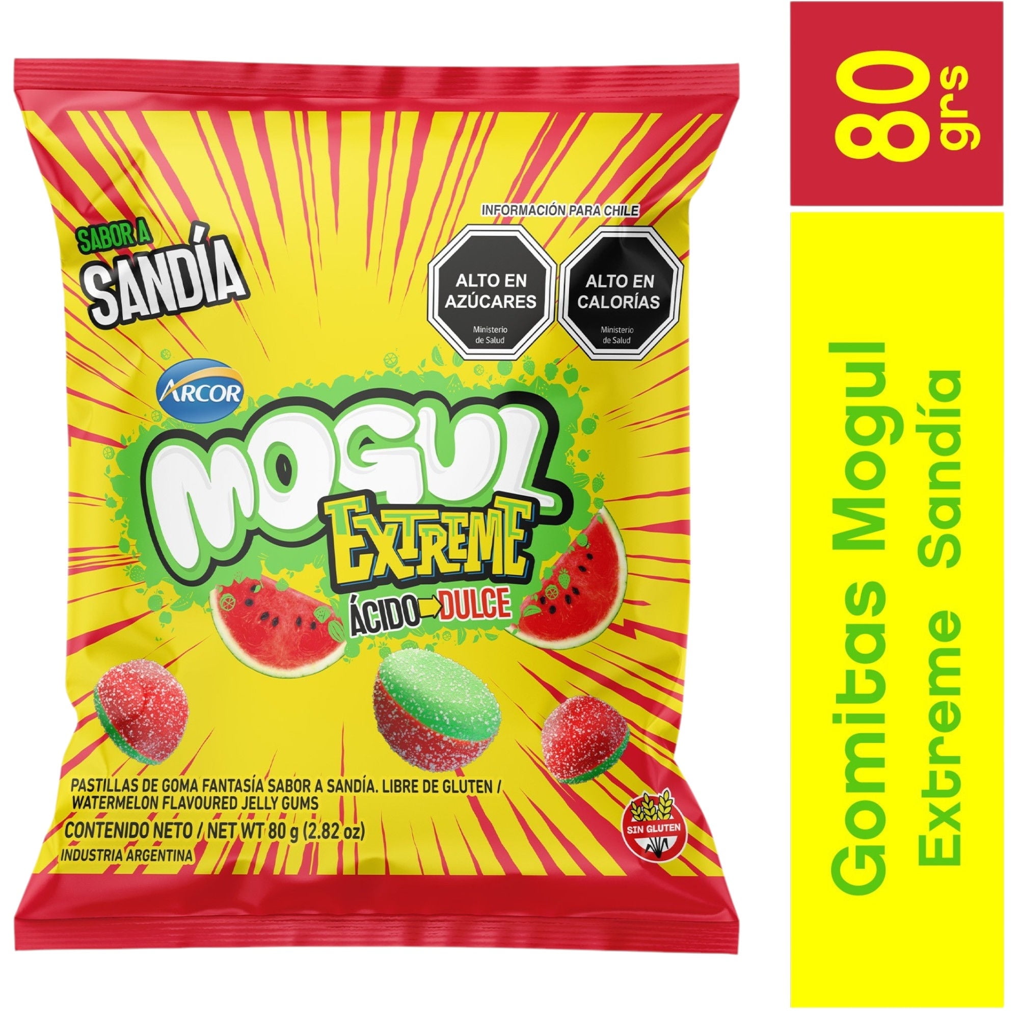 Gomitas Extreme Sandia 80 g Mogul
