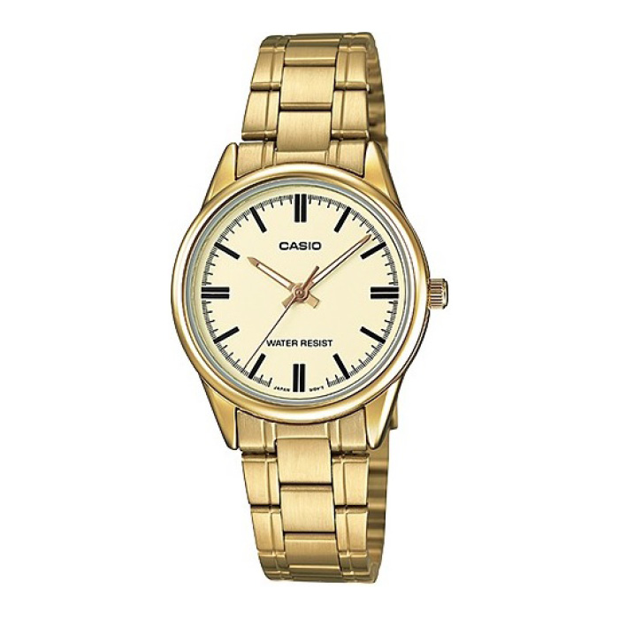 Casio - Reloj Análogo Dorado Ltp-V005G-9A