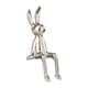 thumbnail image 3 of Estatua de conejo de cerámica brillante, escultura decorativa galvanizada, figura de de mesa para armario, hogar, comedor, decoración, regalo , argén, 3 of 5