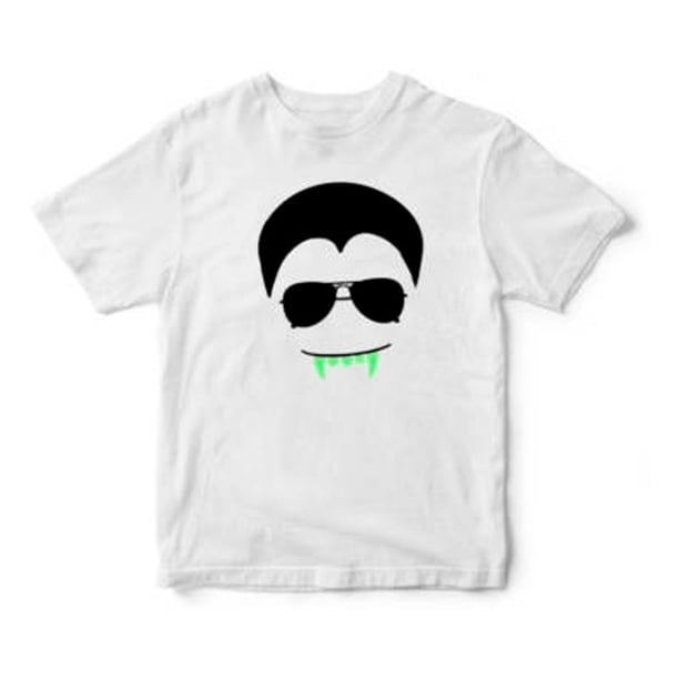Polera Halloween Vampiro Sunglases 100% Algodon Niñoniña