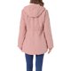 thumbnail image 3 of INSPIRE CHIC Abrigo de Parka para Mujer con Cinturón en la Cintura, Bolsillos, Manga Larga y Capucha de Piel Sintética XS Rosa, 3 of 6
