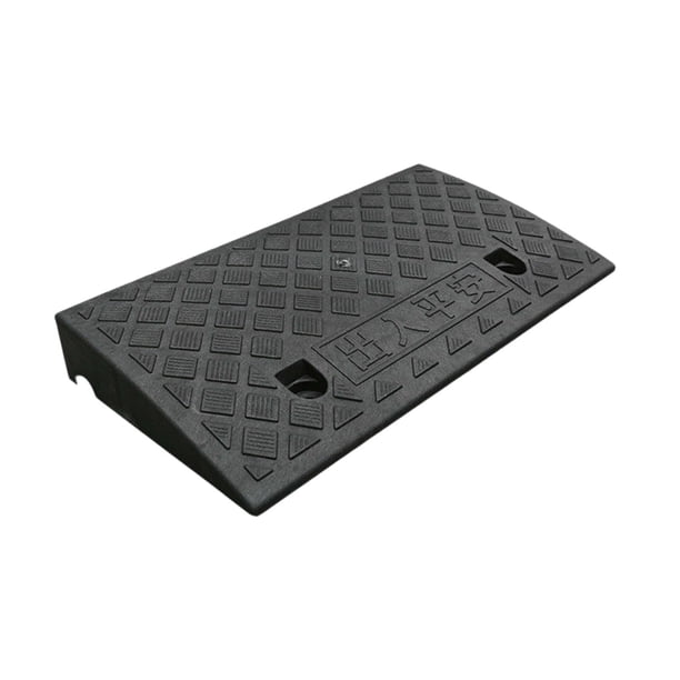 Rampa de entrada para vehículos de automóviles, rampa de acceso para vehículos de servicio pesado, rampa de acceso para automóviles, camiones, scooter Alto 6cm Negro