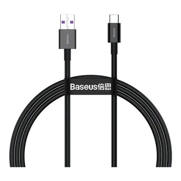 Cable USB-A a USB-C 100W Carga Rápida 2 m Superior (Negro) - Baseus