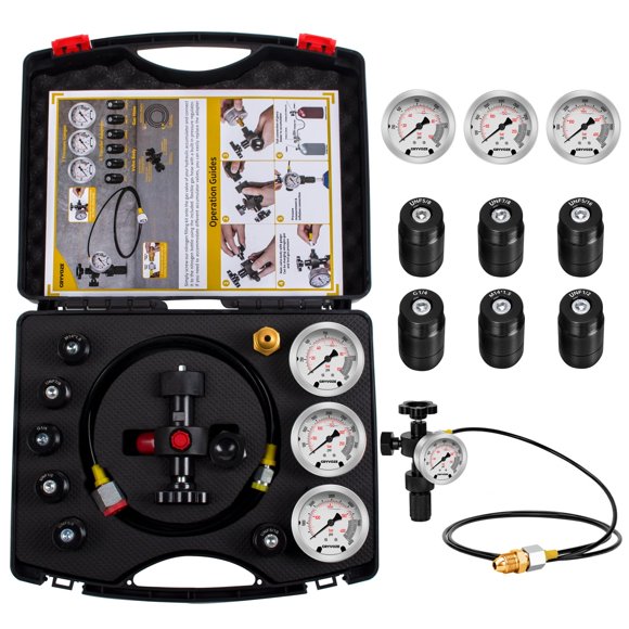 Kit de Acumulador Hidráulico GRYVOZE con 7 Adaptadores