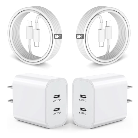 Cargador BikeAnything para iPhone 16, carga rápida, 40 W, paquete de 2 con cable