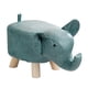 thumbnail image 5 of Banco De Elefante, Taburete Otomano De Almacenamiento De Madera Para Decoración De Habitaciones De Invitados, Azul Al Aire Libre, 5 of 5