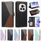 thumbnail image 5 of Cartera Plegable para Honor Magic6 Pro, PU Tricolor con Ranuras, Negro, 5 of 6