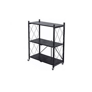 Genérico - Repisa Estante 3 Niveles Metálica Plegable Resistente 90Kg Color Negro