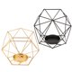 thumbnail image 5 of 2Pcs 3D Geometric Candelero de la boda Vela Té Luz Holder Gold + Black, 5 of 5
