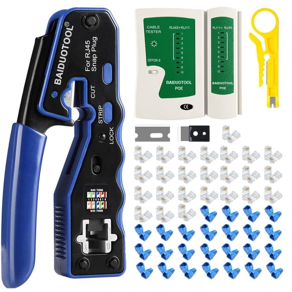Kit de herramientas de crimpado BAIDUOTOOL para Cat5/6 Ethernet RJ45