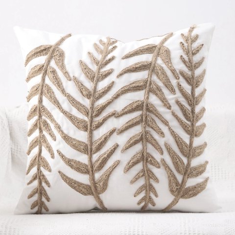 Wyj Hogar - Pack De 02 Fundas De Cojin Con Detalles En Yute 45X45 Cm Md02