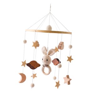 Bothyi - Cuna De Bebé Montessori, Juguete Sensorial Móvil, Decoración De Guardería, Sonajeros De Cuna, Conejo
