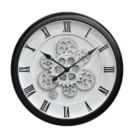 Muebles Santa Ana - Reloj Mecanismo Números Romanos Blanco-Negro 40 Cm.
