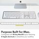 thumbnail image 4 of Teclado Macally WKEYHUBMB con Cable USB y 2 Puertos de Aluminio, 4 of 7