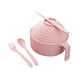 thumbnail image 1 of Cuenco Para Ramen Con Tapa, Práctico Cuenco Para Comida Para El Hogar, Para Acampar Al Aire Libre, Para El Comedor, Color Rosa, 1 of 3
