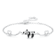 thumbnail image 1 of Pulsera de plata 925 panda animales novia pareja mujer, 1 of 3