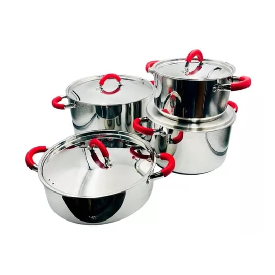 Set De Ollas Bateria De Cocina 8 Piezas Inoxidables Arte Andino