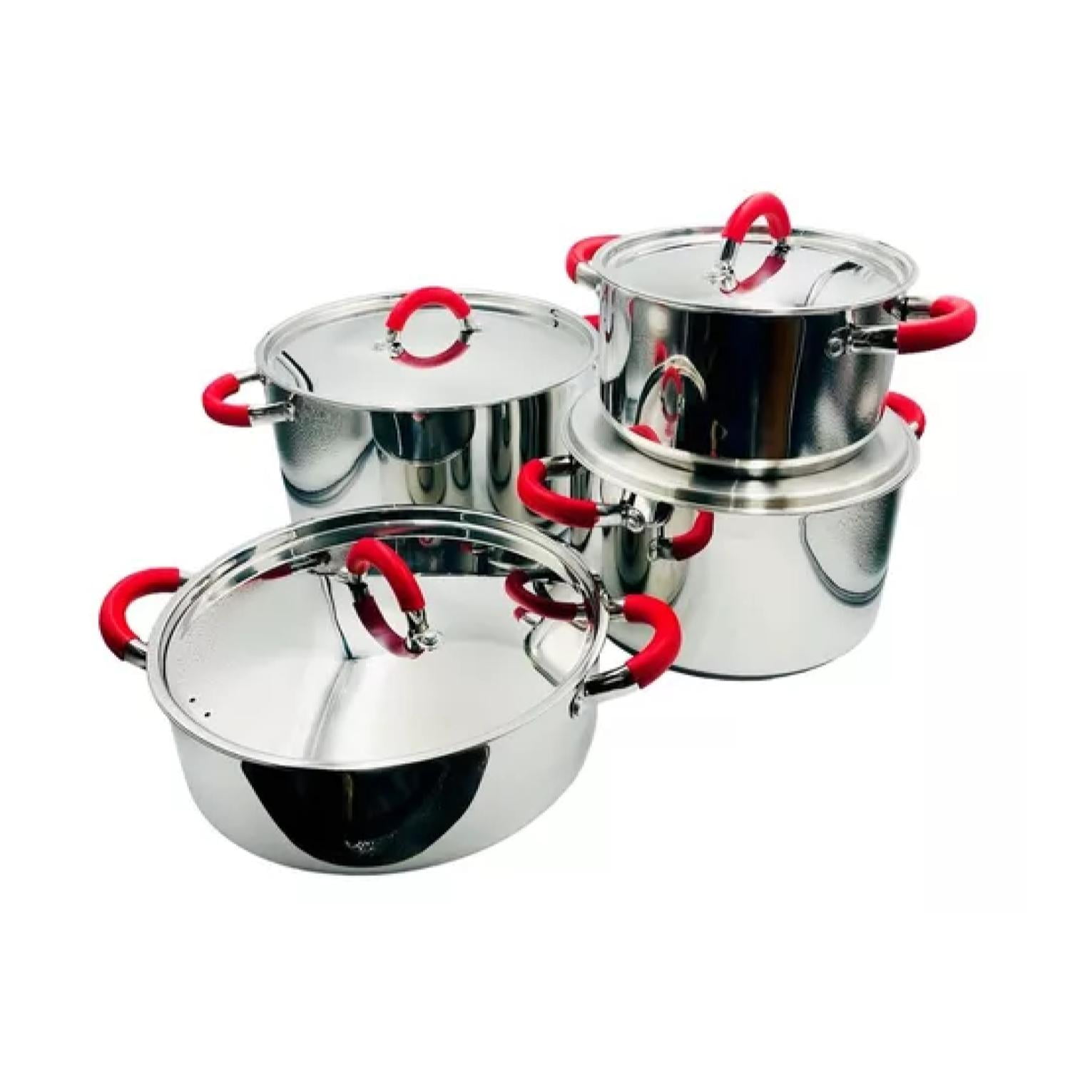 Set De Ollas Bateria De Cocina 8 Piezas Inoxidables Arte Andino