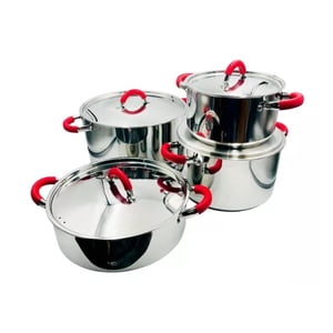 Set De Ollas Bateria De Cocina 8 Piezas Inoxidables Arte Andino