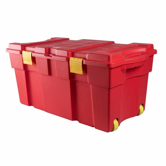 Caja Organizadora Baúl 130L Polipropileno Rojo