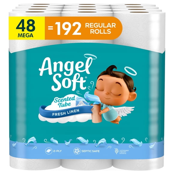Papel higiénico Angel Soft Fresh Linen, 48 rollos