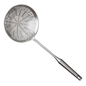 Magideal - Colador De Araña Para Cocinar, Espumadera Con Orificio Para Colgar, Colador De Acero Inoxidable Antiadherente Duradero Para Escurrir Patatas Fritas Y 18 Cm