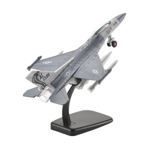 Genérico - 1/72 F16 Soufa Fighter Modelo Diecast Avión Recuerdo Coleccionables Para El Hogar Azul Claro