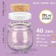 thumbnail image 3 of Frascos de vidrio Syntic, paquete de 40 unidades, 200 ml, con tapas de corcho para velas, 3 of 8