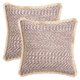 thumbnail image 1 of REGALWOVEN Fundas de Cojín Decorativas Boho con Borde de Borlas Juego de 2 Fundas de Almohada Cuadradas Suaves para Sofá Cama Sala de Estar Marrón Oscuro 18" x 18", 1 of 7