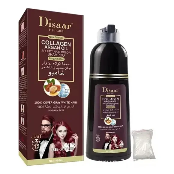 Shampoo Tinte Cubre Canas Burdeo