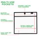 thumbnail image 3 of Bolsillos magnéticos de borrado en seco Two Point Pack de 30, formato horizontal, negro, 3 of 6