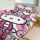 thumbnail image 2 of Hello Kitty Duvet Cover Set 3 Piece Bedding Set Double Sided Printing Decorative Comforter Cover Set, 2 of 5