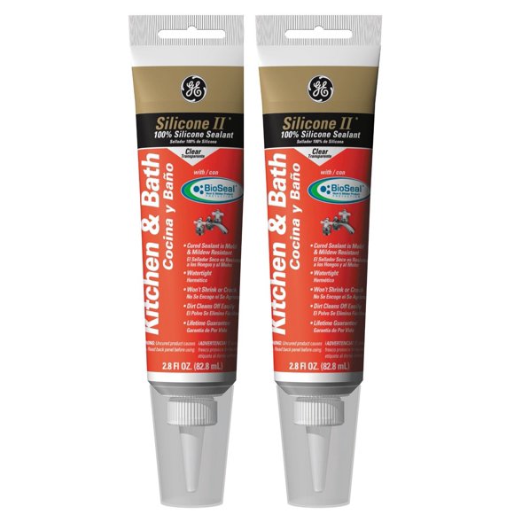 Caulk GE Silicone GE284 Clear Kitchen & Bath S Performance
